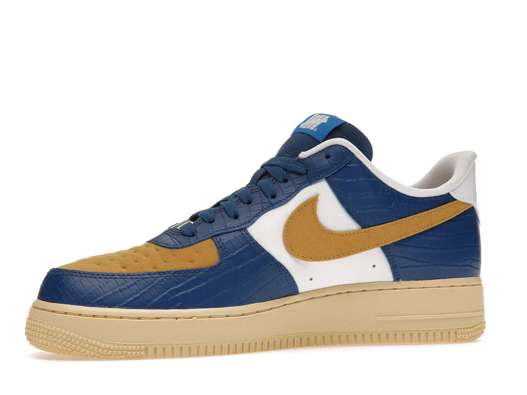 Nike Air Force 1 Low SP Undefeated 5 On It Blau Gelb Croc