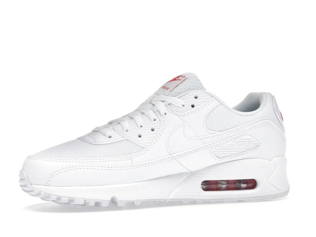 Nike Air Max 90 Weiß Hellkarmesinrot