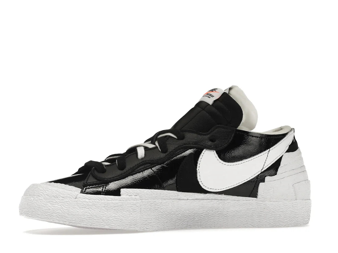 Nike Blazer Low Sacai Schwarzes Lackleder