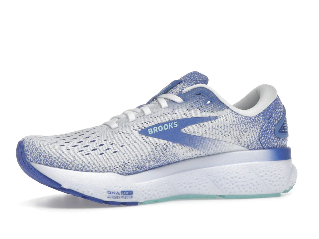 Brooks Ghost 16 White Amparo Blue Limpet Shell (Damen)