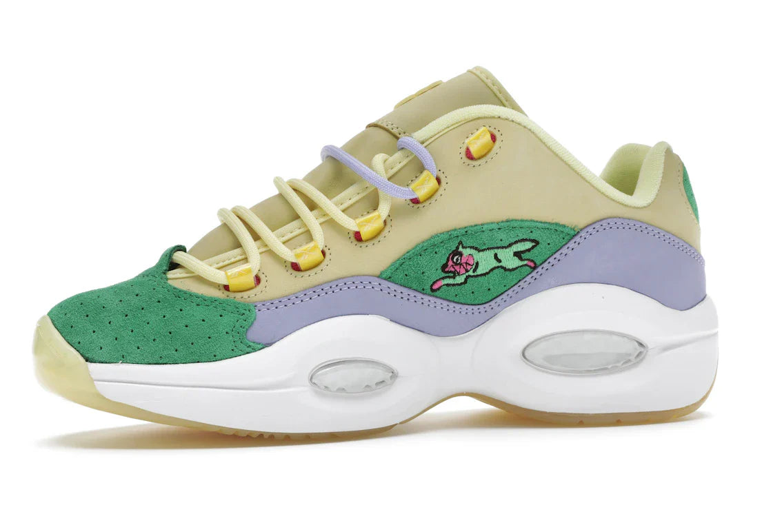 Reebok Question Low BBC Ice Cream Running Dog Gelbgrün