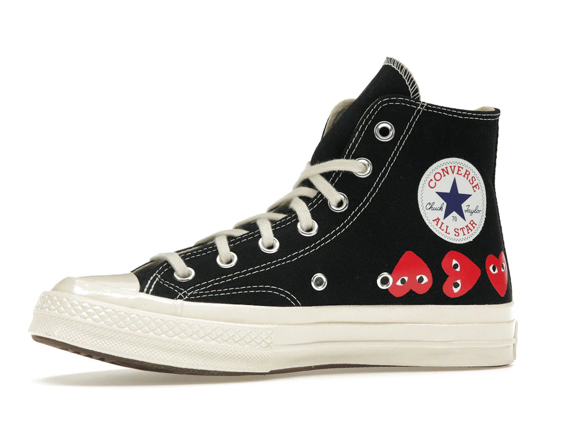 Converse Chuck Taylor All Star 70 Hi Comme des Garçons PLAY Multi-Heart Schwarz