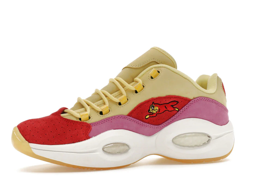 Reebok Question Low BBC Ice Cream Running Dog Gelb Rot