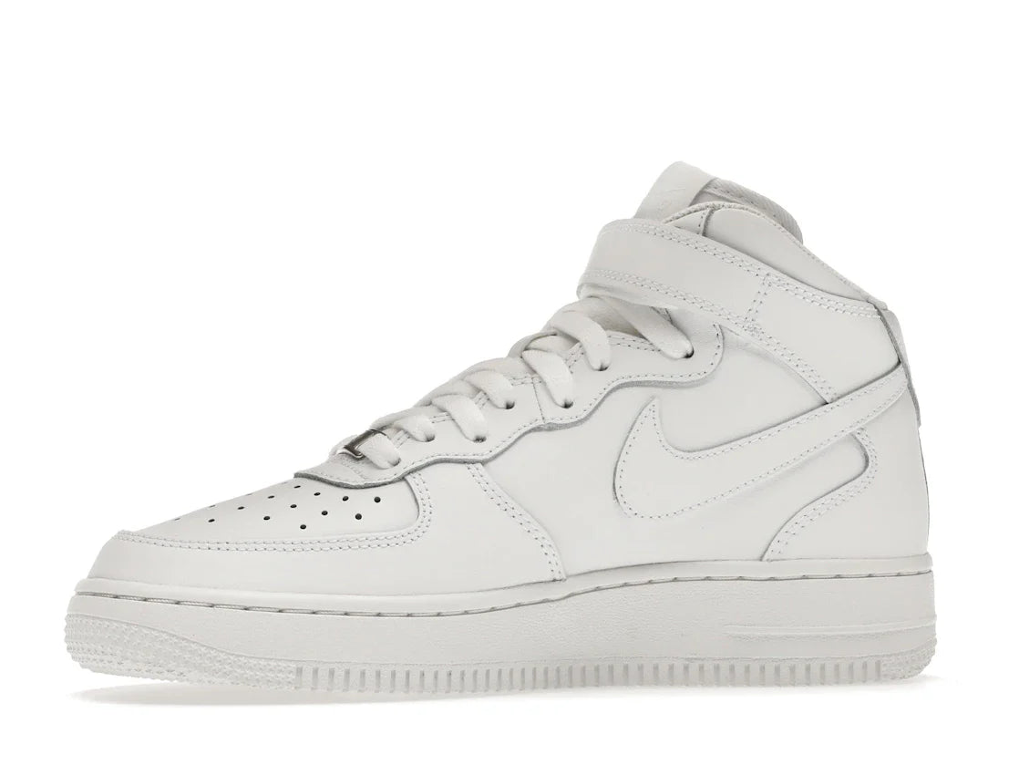 Nike Air Force 1 Mid LE Triple White (GS)