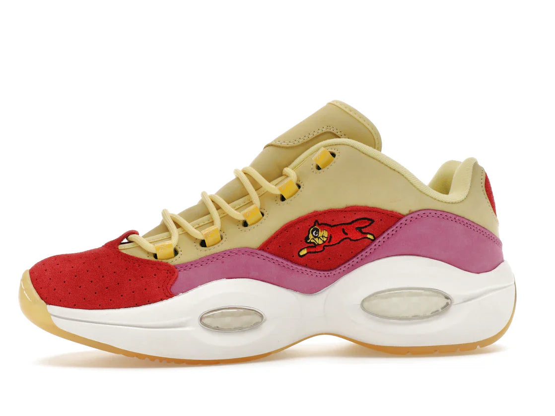 Reebok Question Low BBC Ice Cream Running Dog Gelb Rot