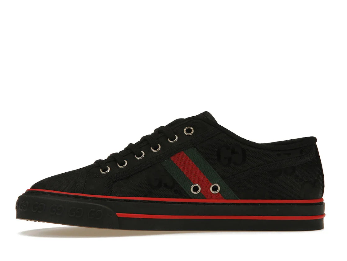 Gucci Off The Grid Tennis 1977 Low ECONYL Schwarz GG Grün Rot