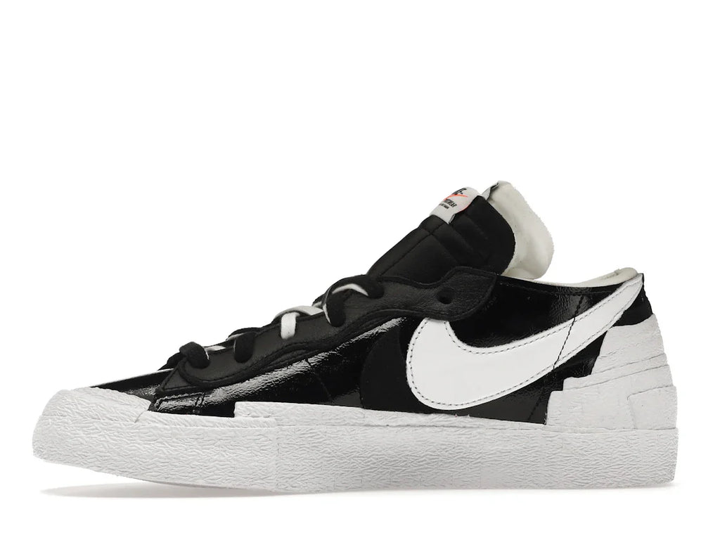 Nike Blazer Low Sacai Schwarzes Lackleder