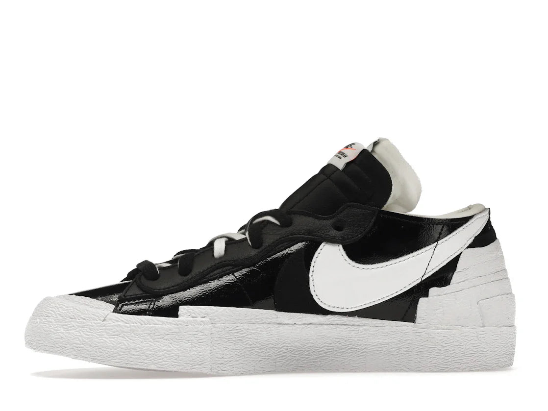 Nike Blazer Low Sacai Schwarzes Lackleder