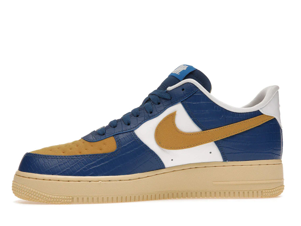 Nike Air Force 1 Low SP Undefeated 5 On It Blau Gelb Croc