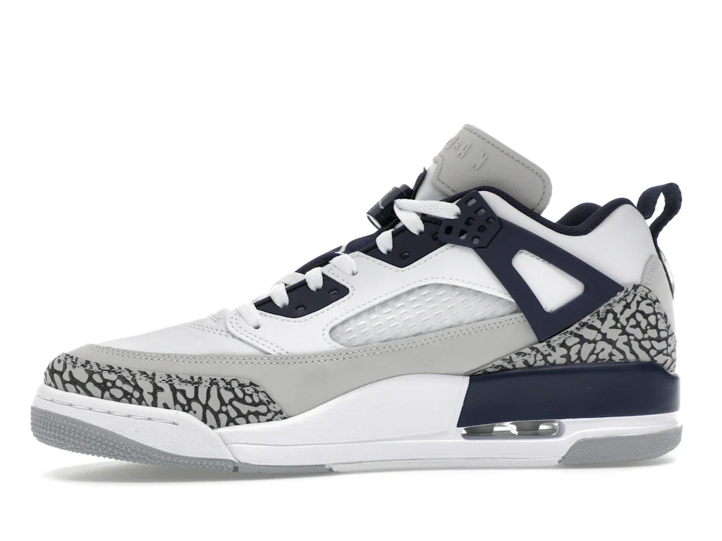 Jordan Spizike Low Weiß Neutralgrau Anthrazit Mitternachtsblau