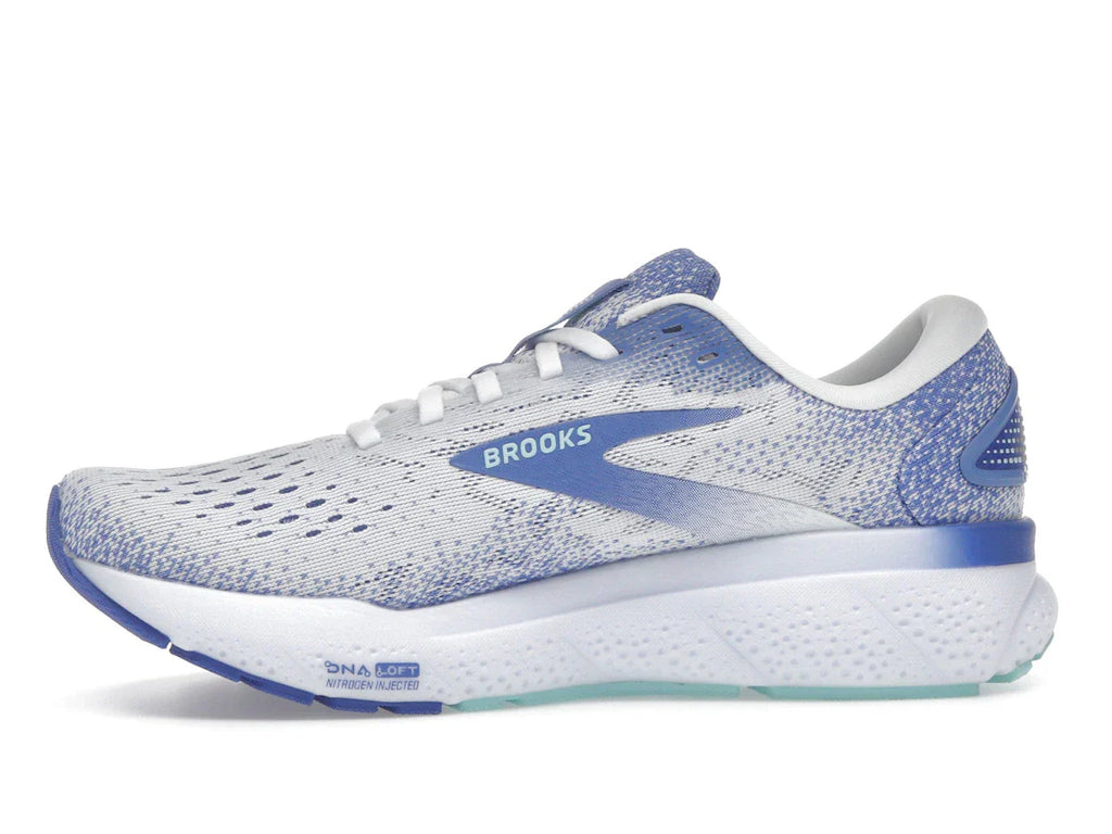 Brooks Ghost 16 White Amparo Blue Limpet Shell (Damen)