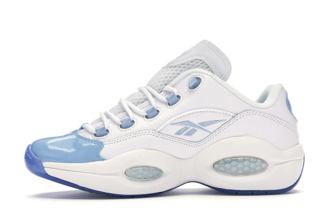 Reebok Question Low Patent Toe Carolina Blue