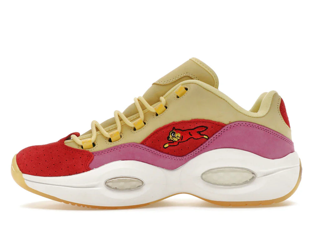 Reebok Question Low BBC Ice Cream Running Dog Gelb Rot