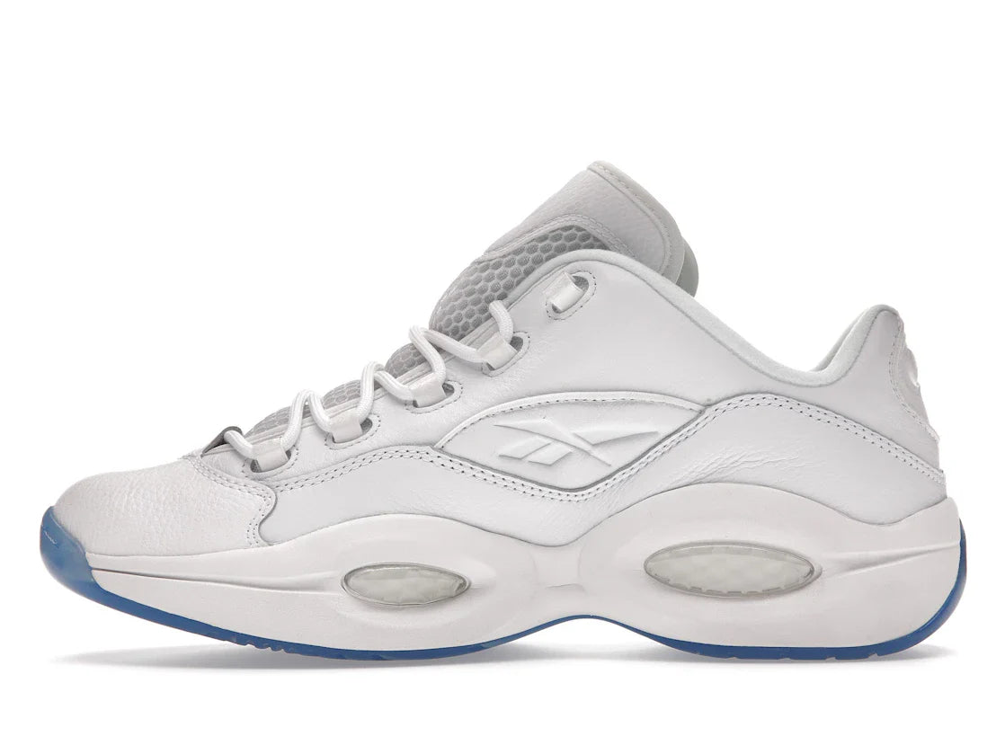 Reebok Question Low Weiß Klare blaue Sohle