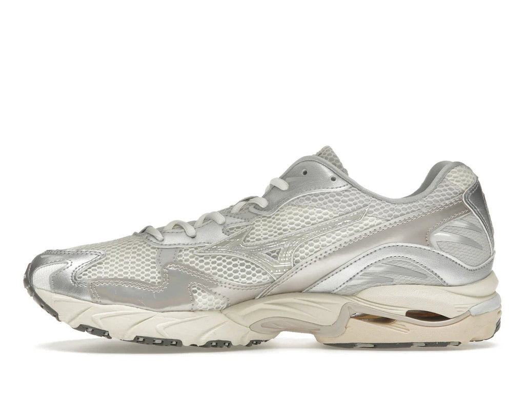 Mizuno Wave Rider 10 Metallic Schneeweiß