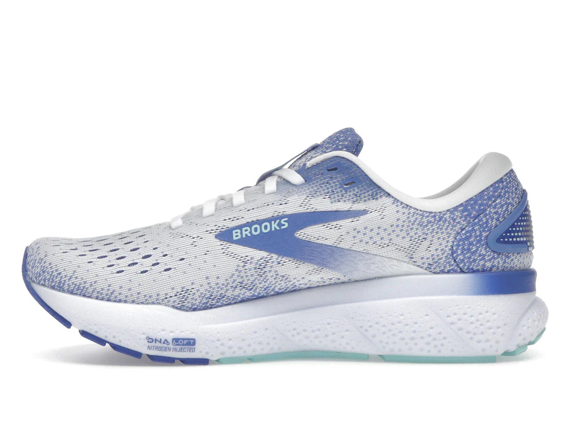 Brooks Ghost 16 White Amparo Blue Limpet Shell (Damen)