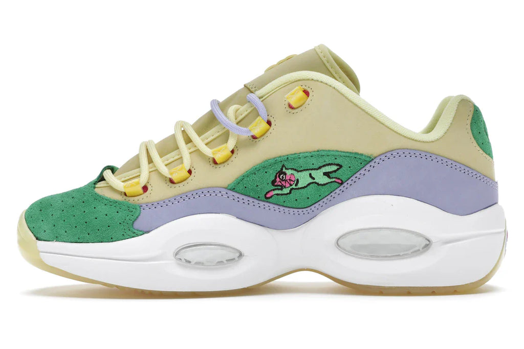 Reebok Question Low BBC Ice Cream Running Dog Gelbgrün