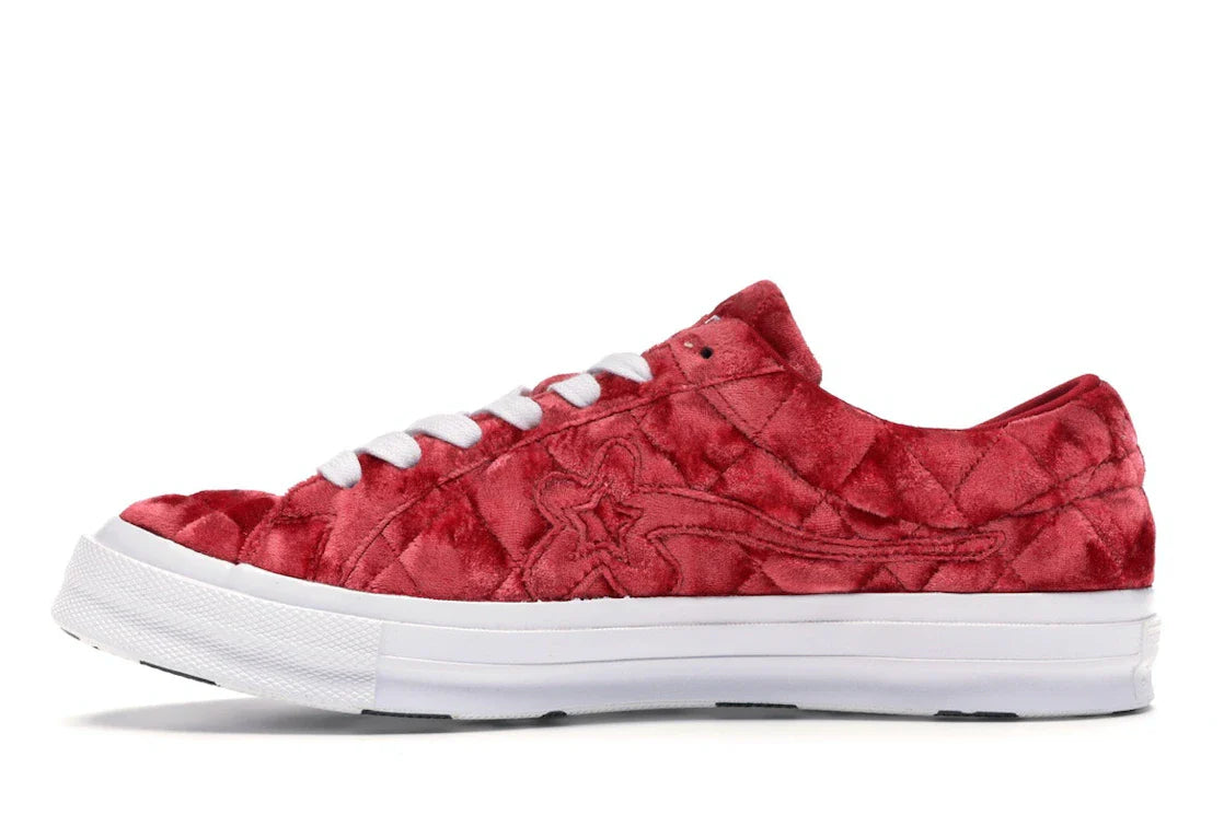 Converse One Star Ox Golf le Fleur TTC Gesteppter Samt Barbados Cherry