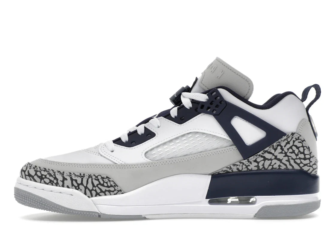 Jordan Spizike Low Weiß Neutralgrau Anthrazit Mitternachtsblau