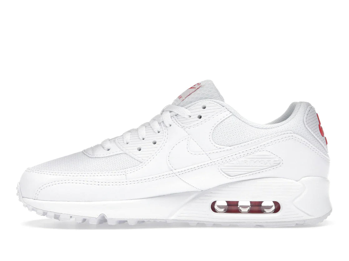 Nike Air Max 90 Weiß Hellkarmesinrot