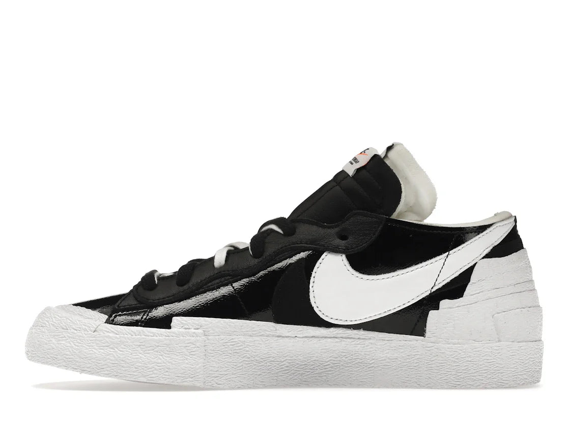 Nike Blazer Low Sacai Schwarzes Lackleder