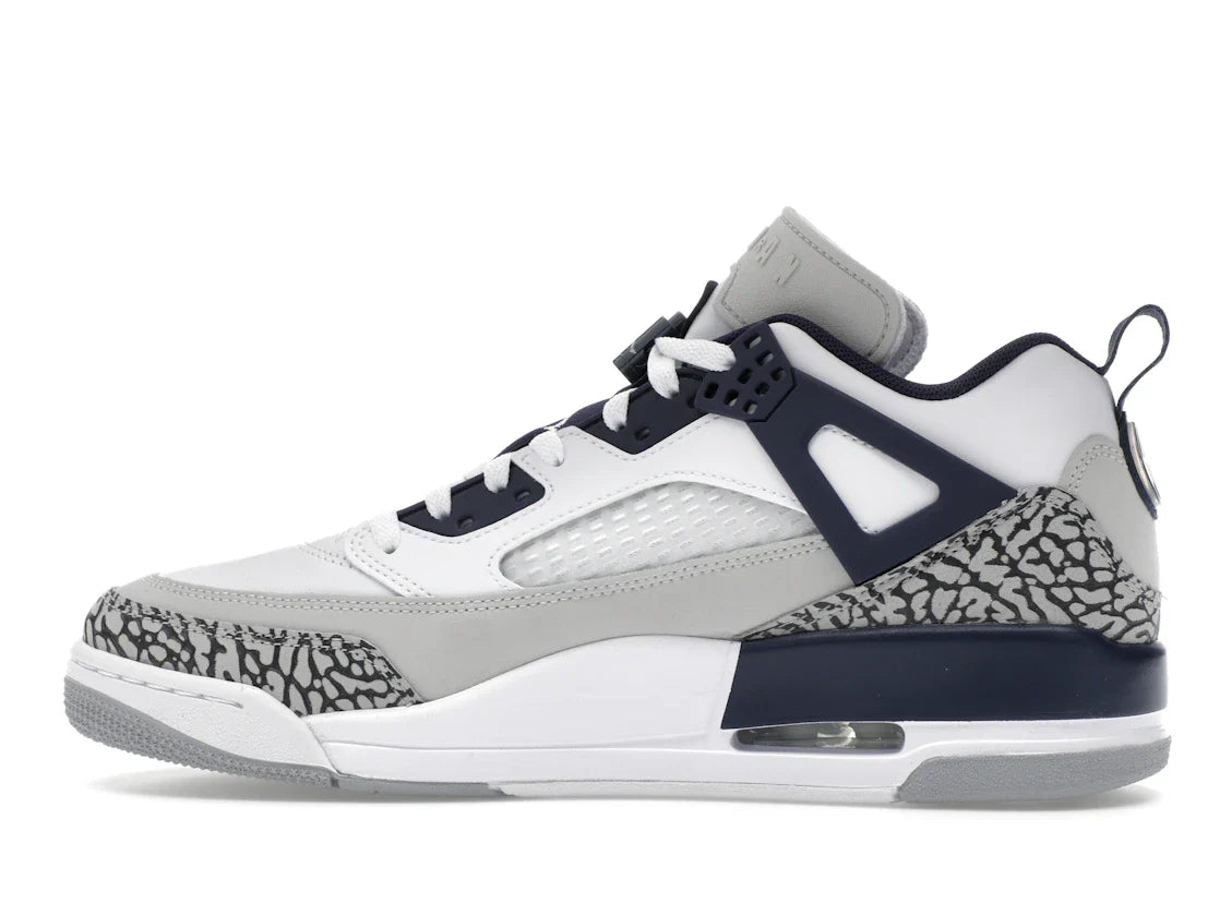 Jordan Spizike Low Weiß Neutralgrau Anthrazit Mitternachtsblau