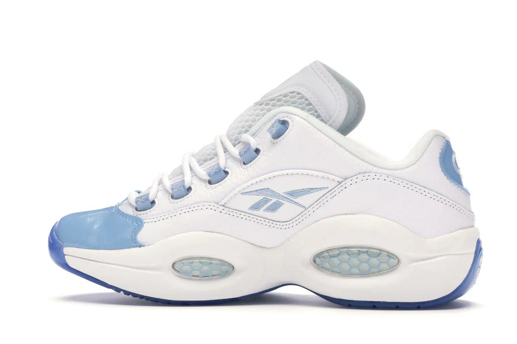 Reebok Question Low Patent Toe Carolina Blue