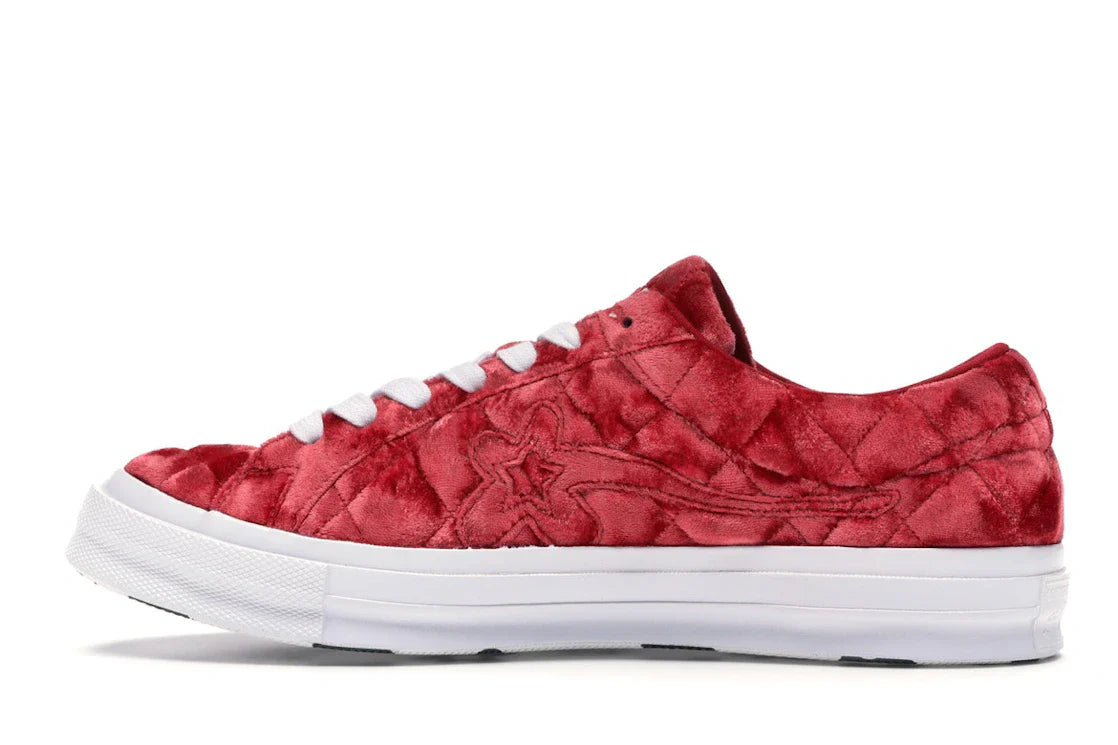 Converse One Star Ox Golf le Fleur TTC Gesteppter Samt Barbados Cherry