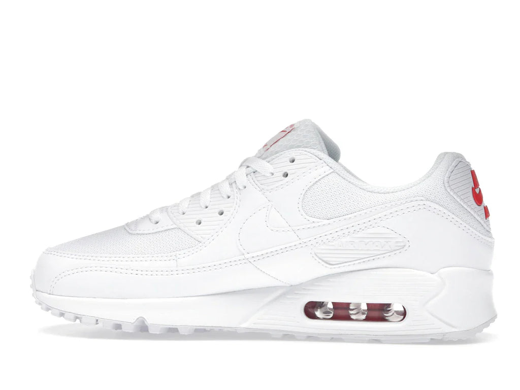 Nike Air Max 90 Weiß Hellkarmesinrot