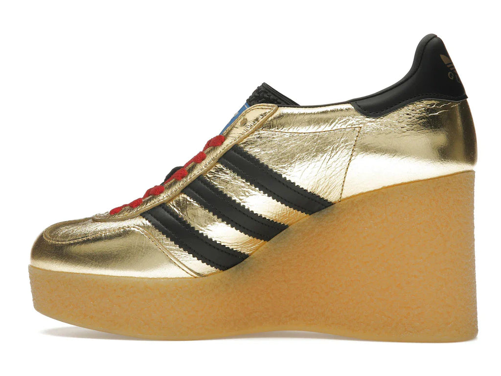adidas x Gucci Gazelle Wedge Gold Metallic Black (Damen)