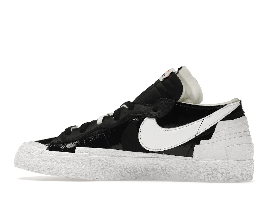 Nike Blazer Low Sacai Schwarzes Lackleder