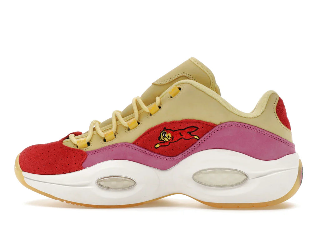 Reebok Question Low BBC Ice Cream Running Dog Gelb Rot
