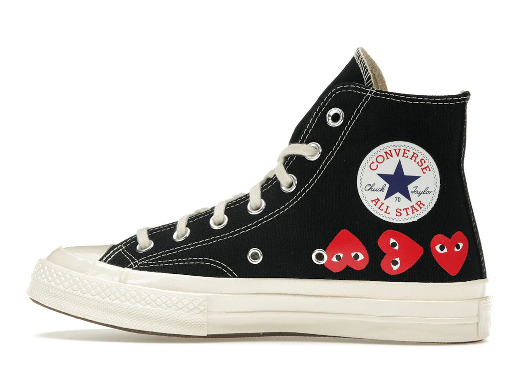 Converse Chuck Taylor All Star 70 Hi Comme des Garçons PLAY Multi-Heart Schwarz