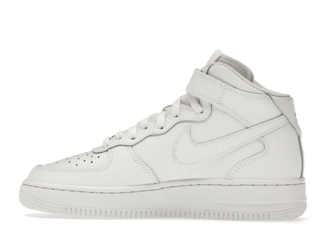 Nike Air Force 1 Mid LE Triple White (GS)