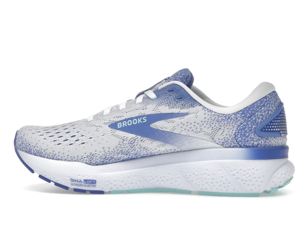 Brooks Ghost 16 White Amparo Blue Limpet Shell (Damen)