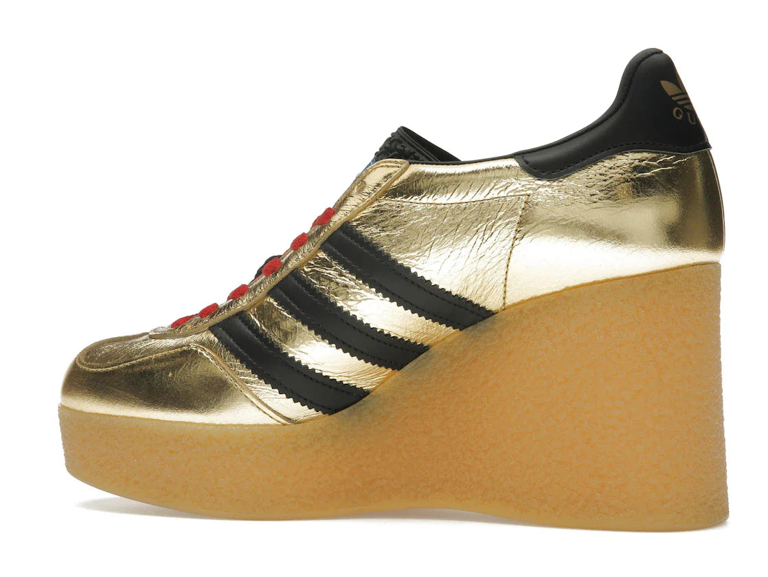 adidas x Gucci Gazelle Wedge Gold Metallic Black (Damen)