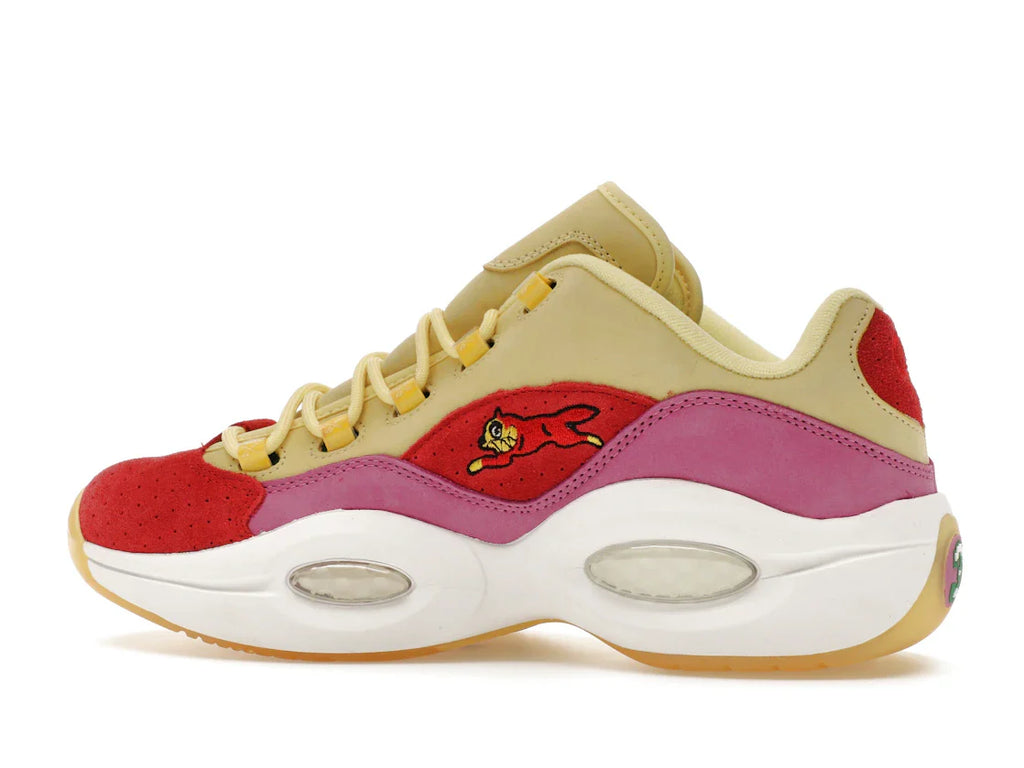 Reebok Question Low BBC Ice Cream Running Dog Gelb Rot
