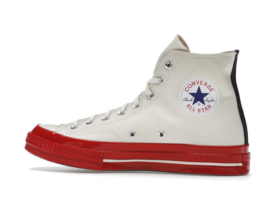 Converse Chuck Taylor All Star 70 Hi Comme des Garcons PLAY Egret Red Zwischensohle