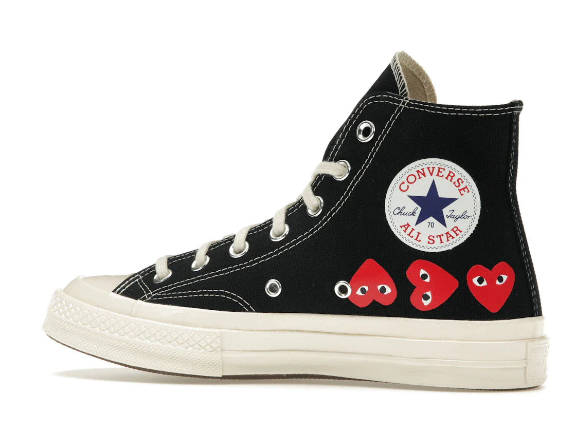 Converse Chuck Taylor All Star 70 Hi Comme des Garçons PLAY Multi-Heart Schwarz