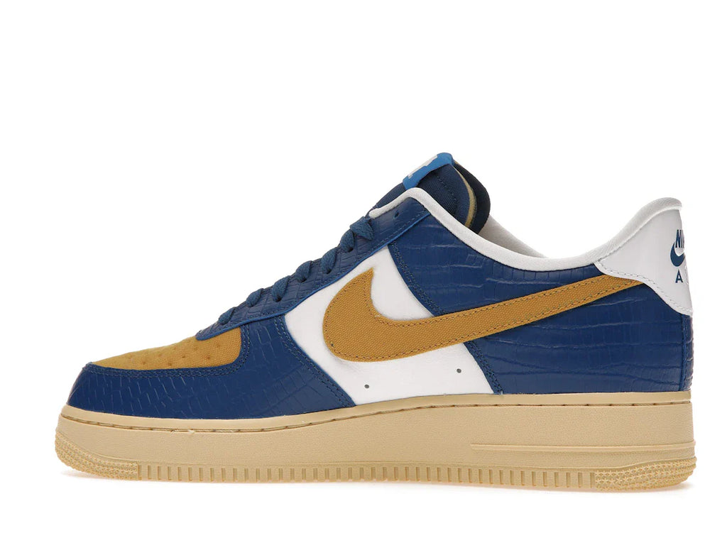 Nike Air Force 1 Low SP Undefeated 5 On It Blau Gelb Croc