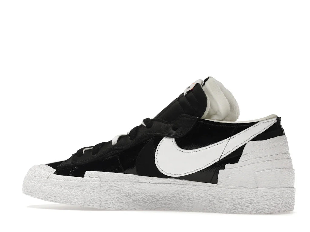 Nike Blazer Low Sacai Schwarzes Lackleder