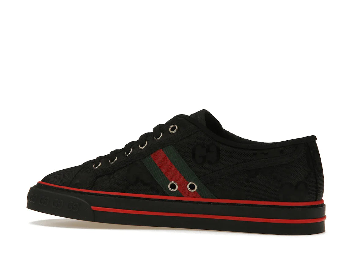 Gucci Off The Grid Tennis 1977 Low ECONYL Schwarz GG Grün Rot