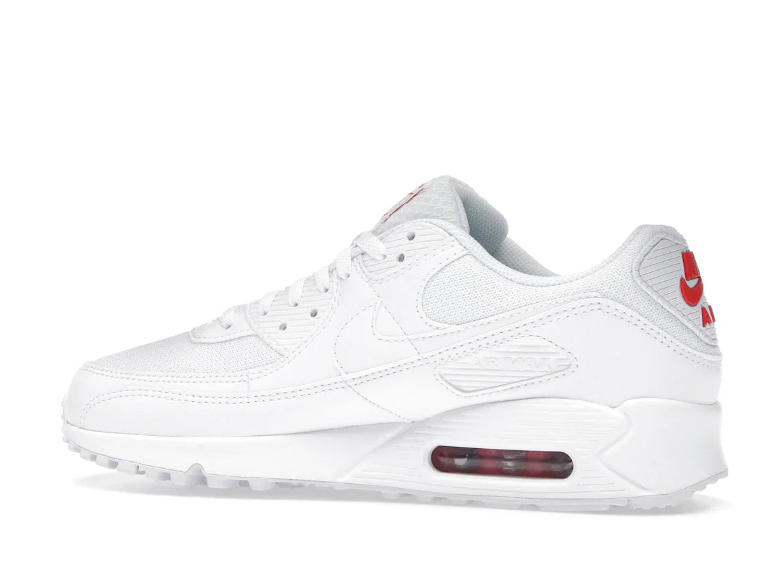 Nike Air Max 90 Weiß Hellkarmesinrot