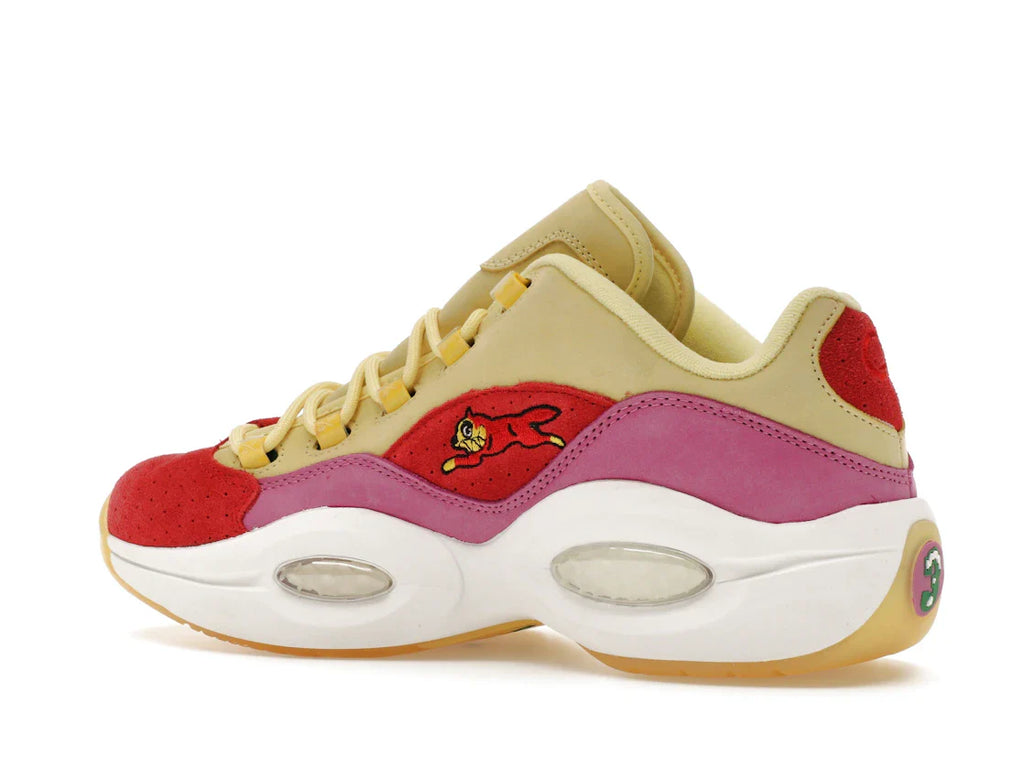 Reebok Question Low BBC Ice Cream Running Dog Gelb Rot