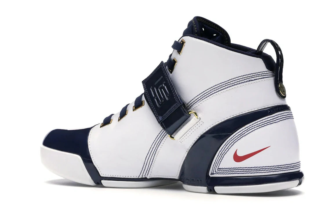 Nike LeBron 5 Weiß Navy Metallic Gold