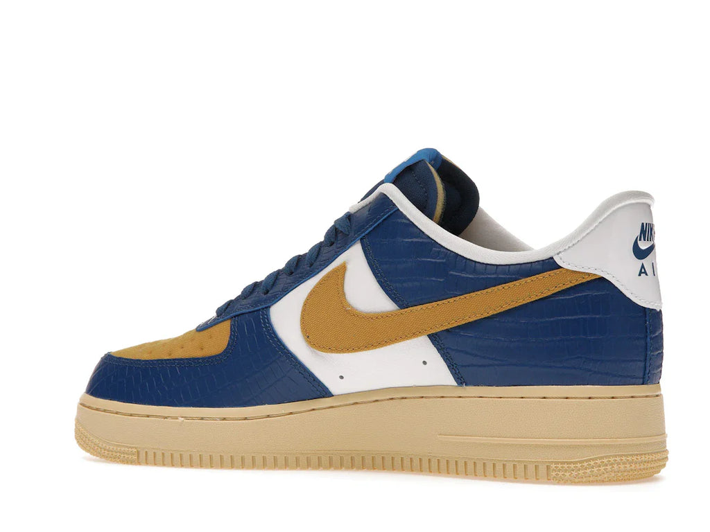 Nike Air Force 1 Low SP Undefeated 5 On It Blau Gelb Croc