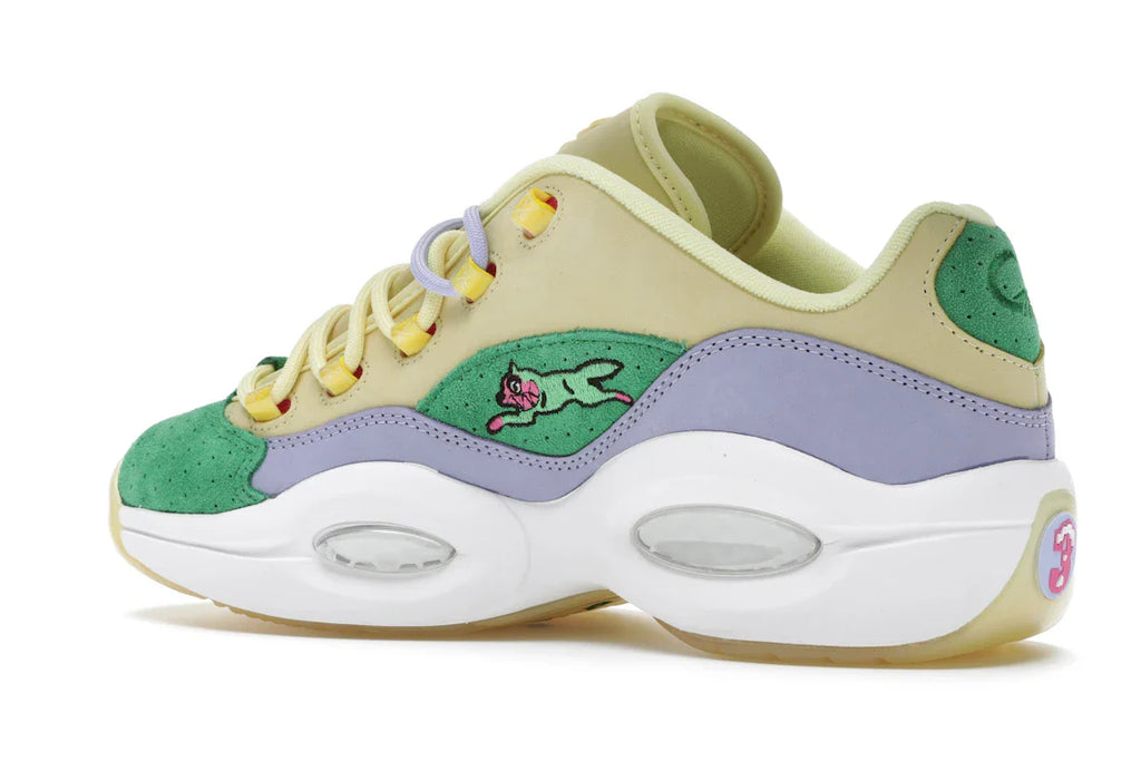 Reebok Question Low BBC Ice Cream Running Dog Gelbgrün