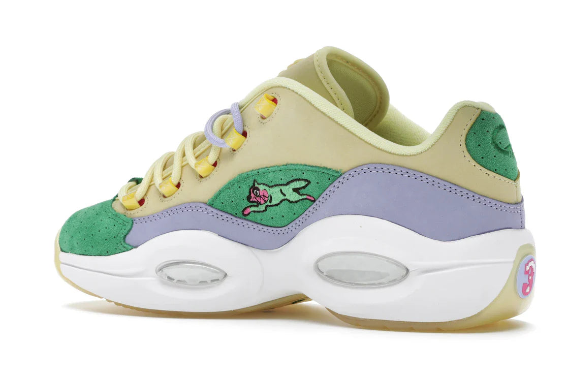 Reebok Question Low BBC Ice Cream Running Dog Gelbgrün