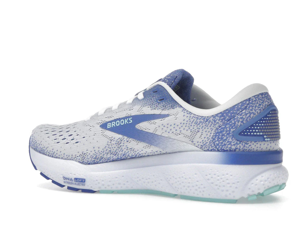 Brooks Ghost 16 White Amparo Blue Limpet Shell (Damen)