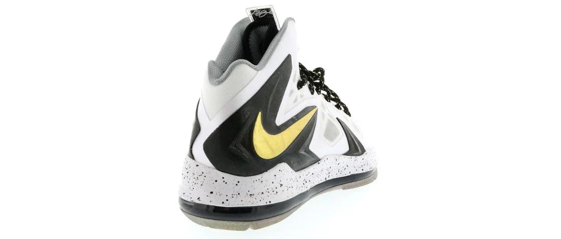 Nike LeBron X Elite+ Weiß Gold